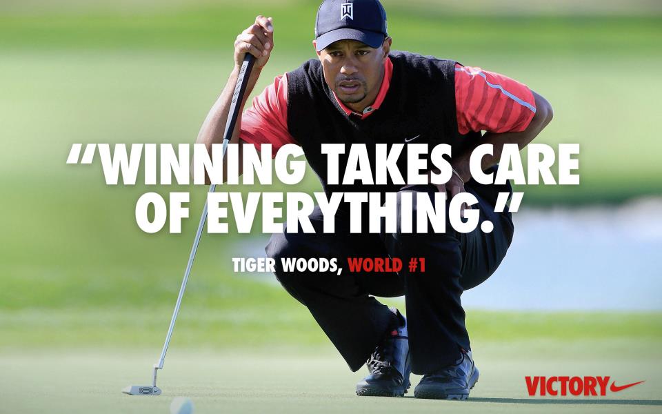 Controversial Nike ad of Tiger Woods. (credit: Nike/Facebook)