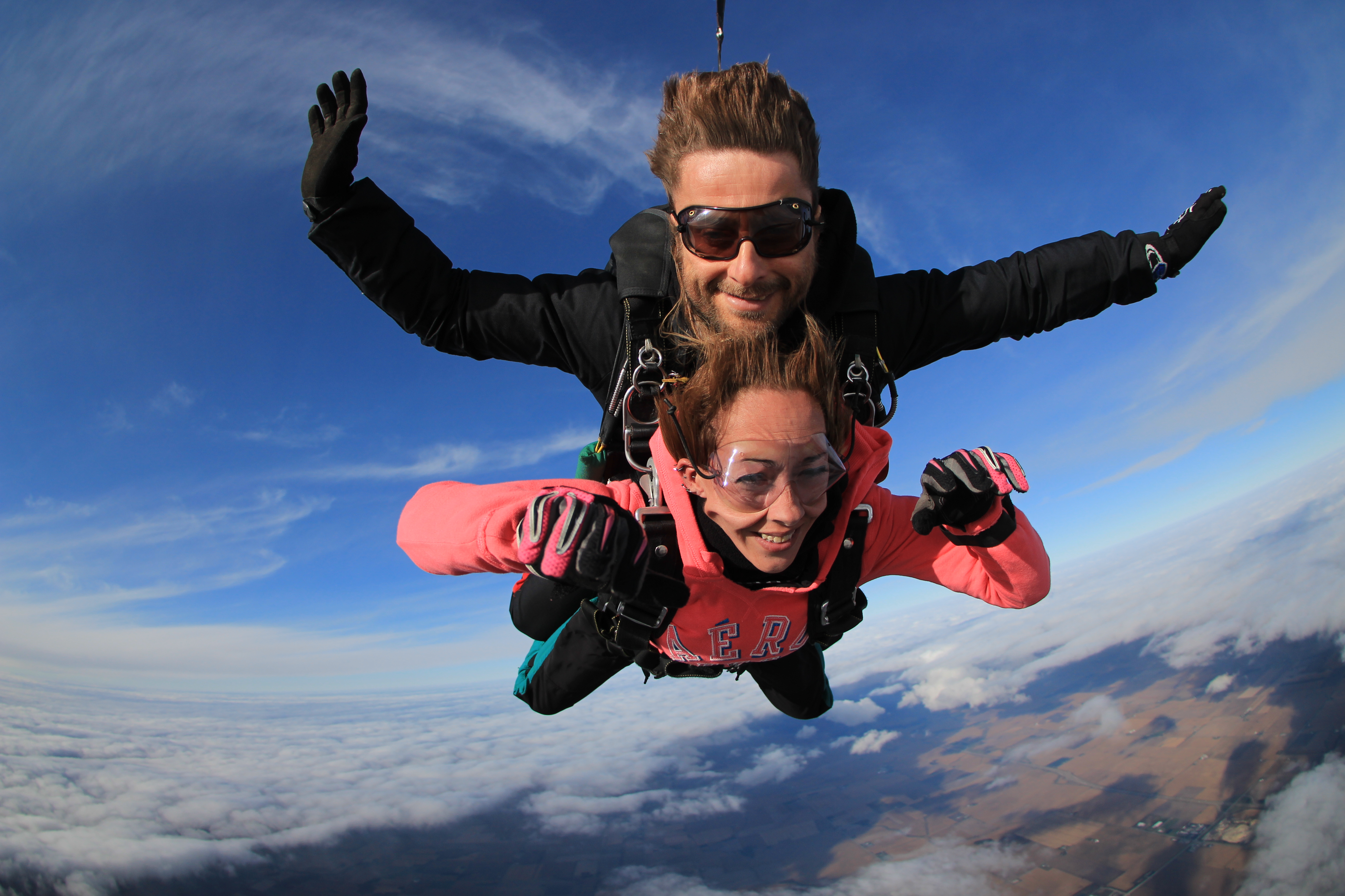 Katrina Shelby skydiving to celebrate her birthday (Credit:  Javier Ortiz)