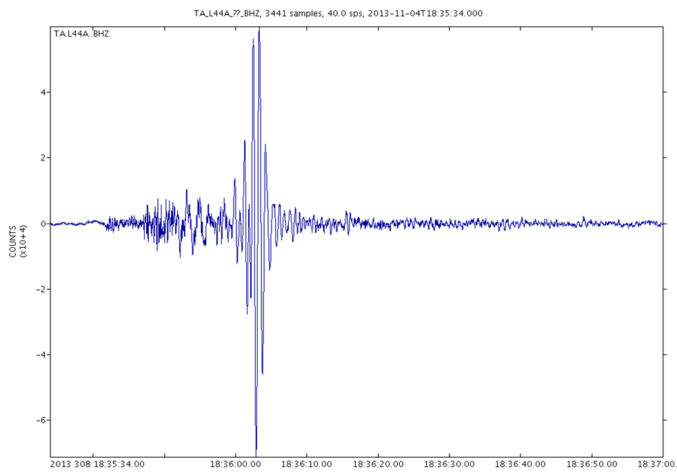 Northwestern University seismic station at Ryerson Woods Conservation Area in Lake County, IL. measured Monday's tremor. 