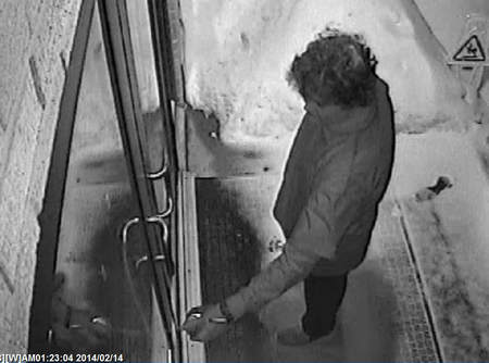 Police released this surveillance image of a suspect in a criminal defacement case that has targeted nearly a dozen houses of worship in Gurnee and Waukegan. (Photo from Gurnee and Waukegan police)