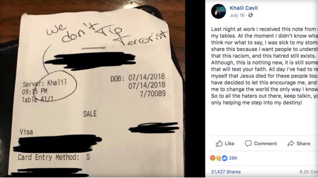 Person Leaving We Don T Tip Terrorist Message Banned From