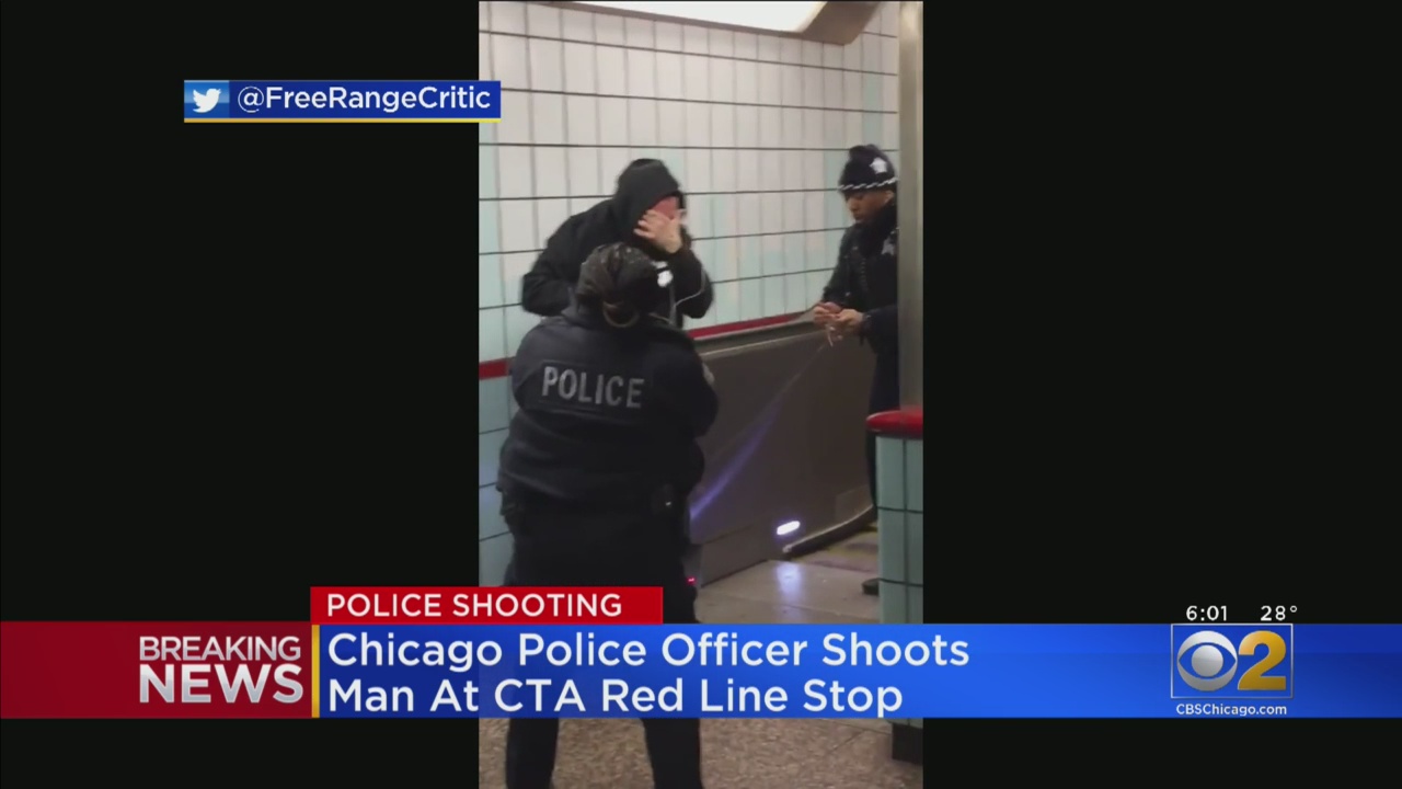 On Video Chicago Police Shoot Man At Grand State Red Line Station