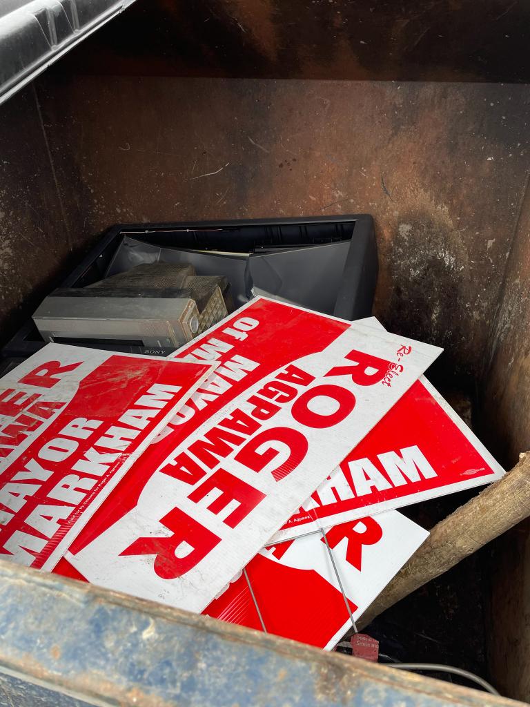 Markham Mayor Roger Agpawa Campaign Sign Vandalism