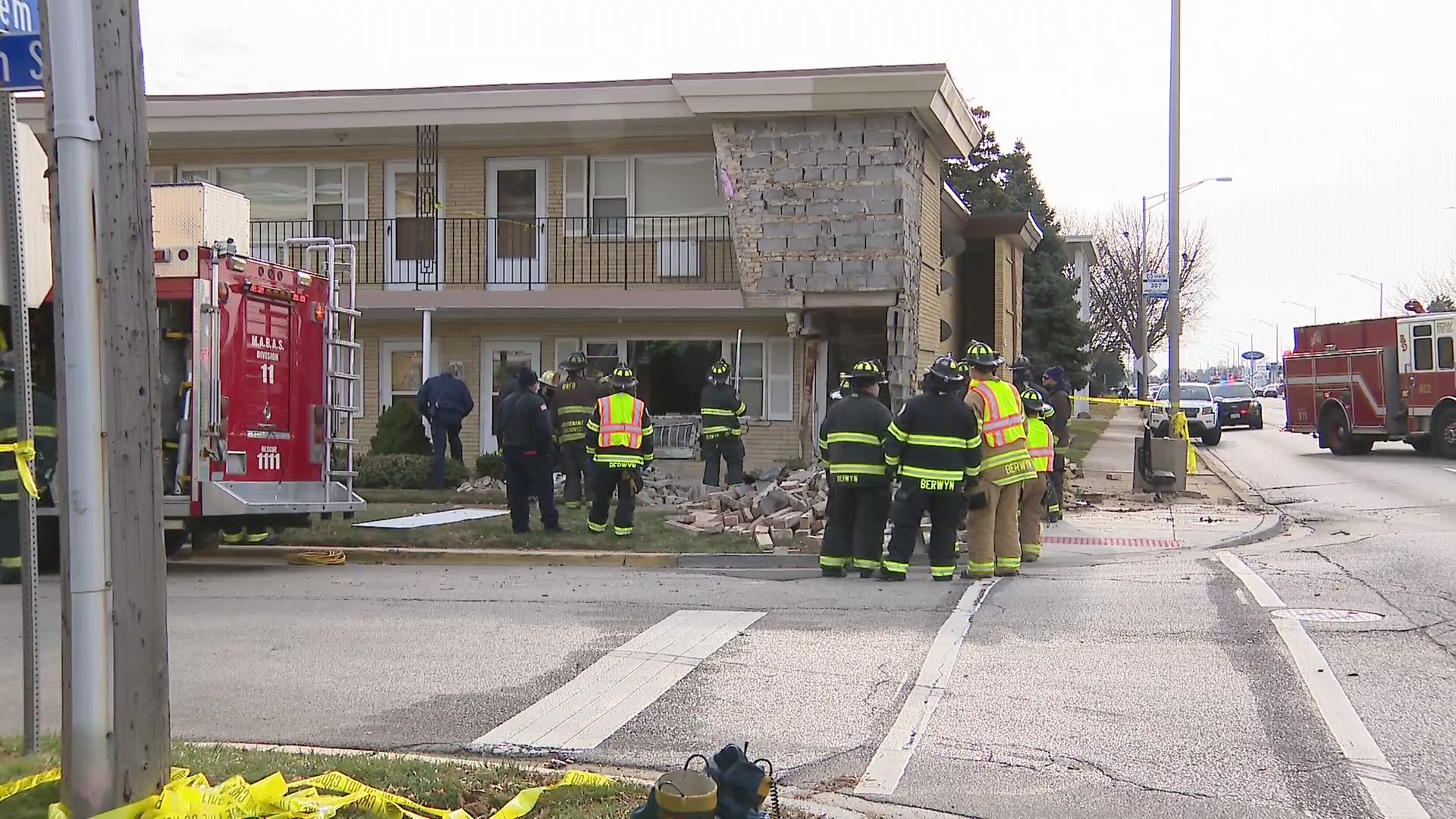 7 Families Displaced, 2 People Injured After Crashing Into Multi-Unit Building In Berwyn